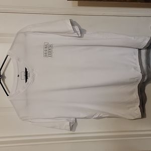 Men's XL V- White V-neck designer T-shirt